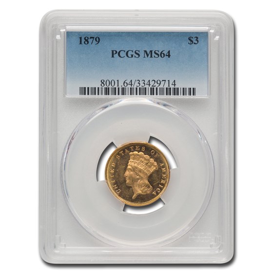 1879 $3 Gold Princess MS-64 PCGS 1879 $3 Gold Princess MS-64 PCGS